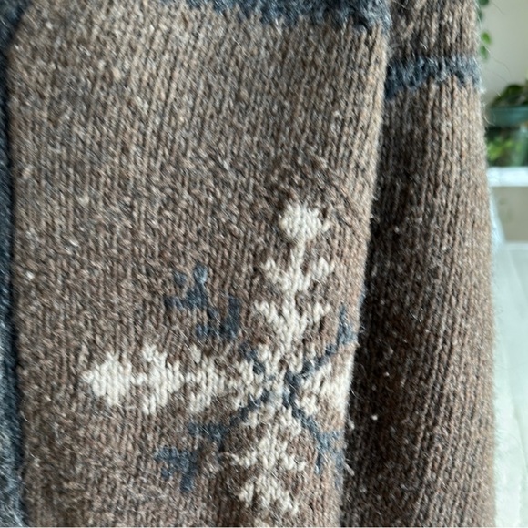 Eddie Bauer Nanaimo Handknit Brown Merino Wool Cozy Cardigan MOHAIR/MERINO - Picture 4 of 15